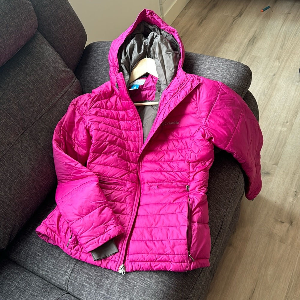 Pink Columbia winter coat, sz large, women